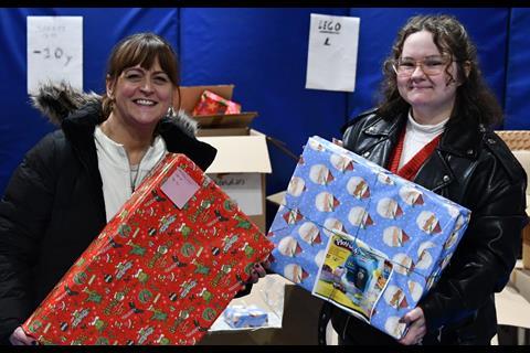 Fundraiser Helen Crowther (left) with Chelsea Bennett from Express Solicitors